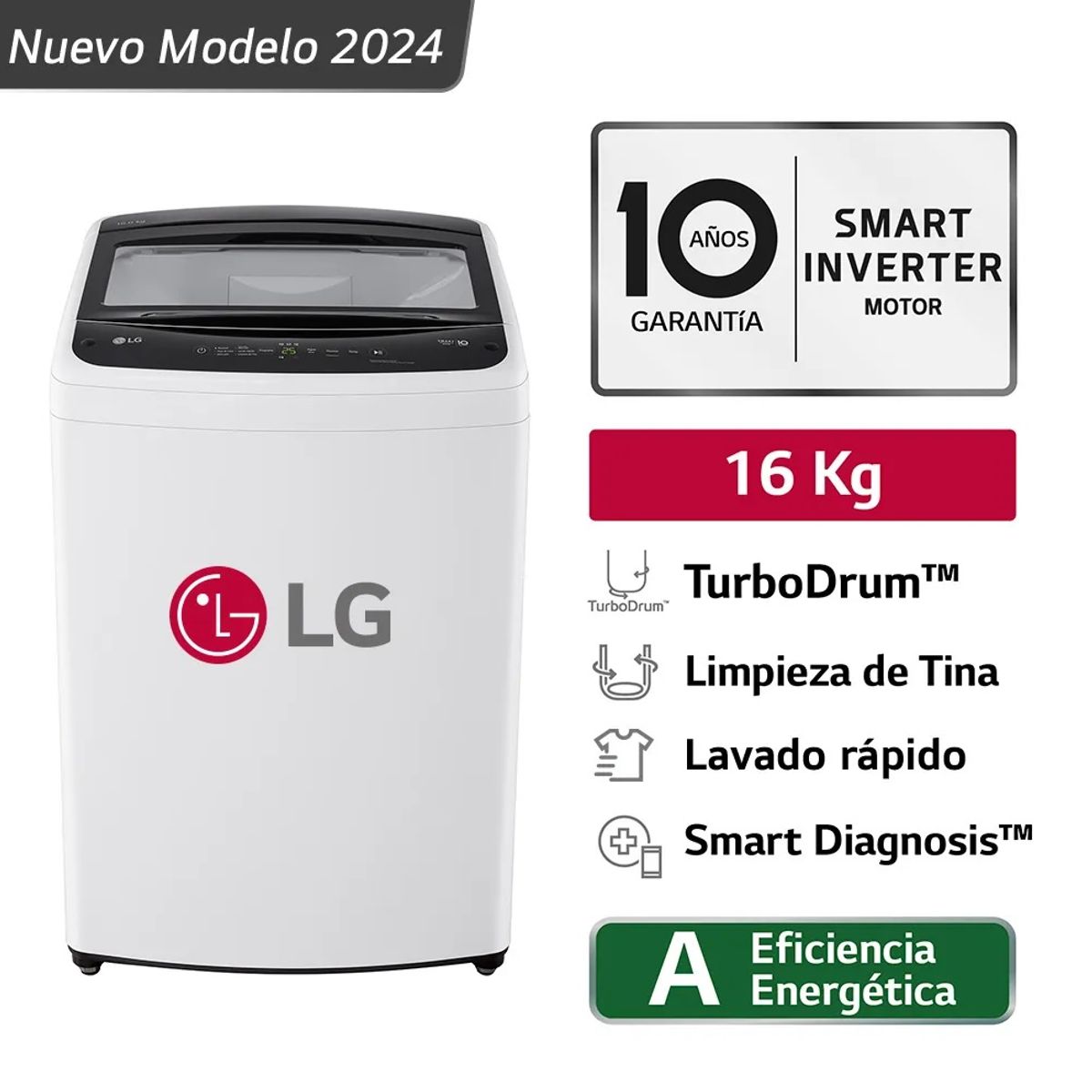 LG - Lavadora Automática LG WT16WVTB 16kg Blanco
