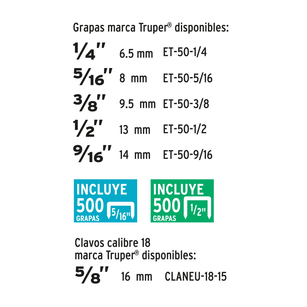 TRUPER - Engrapadora Clavadora Manual Uso Rudo 1000 grapas TRUPER