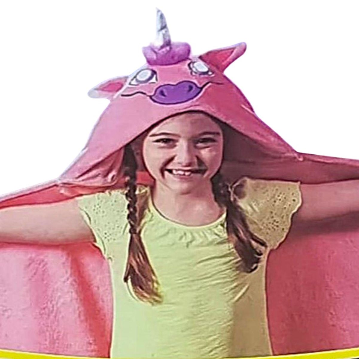 GENERICO - Disfraz Capa Rosado Mágica Unicornio Luz LED  Día del Niño
