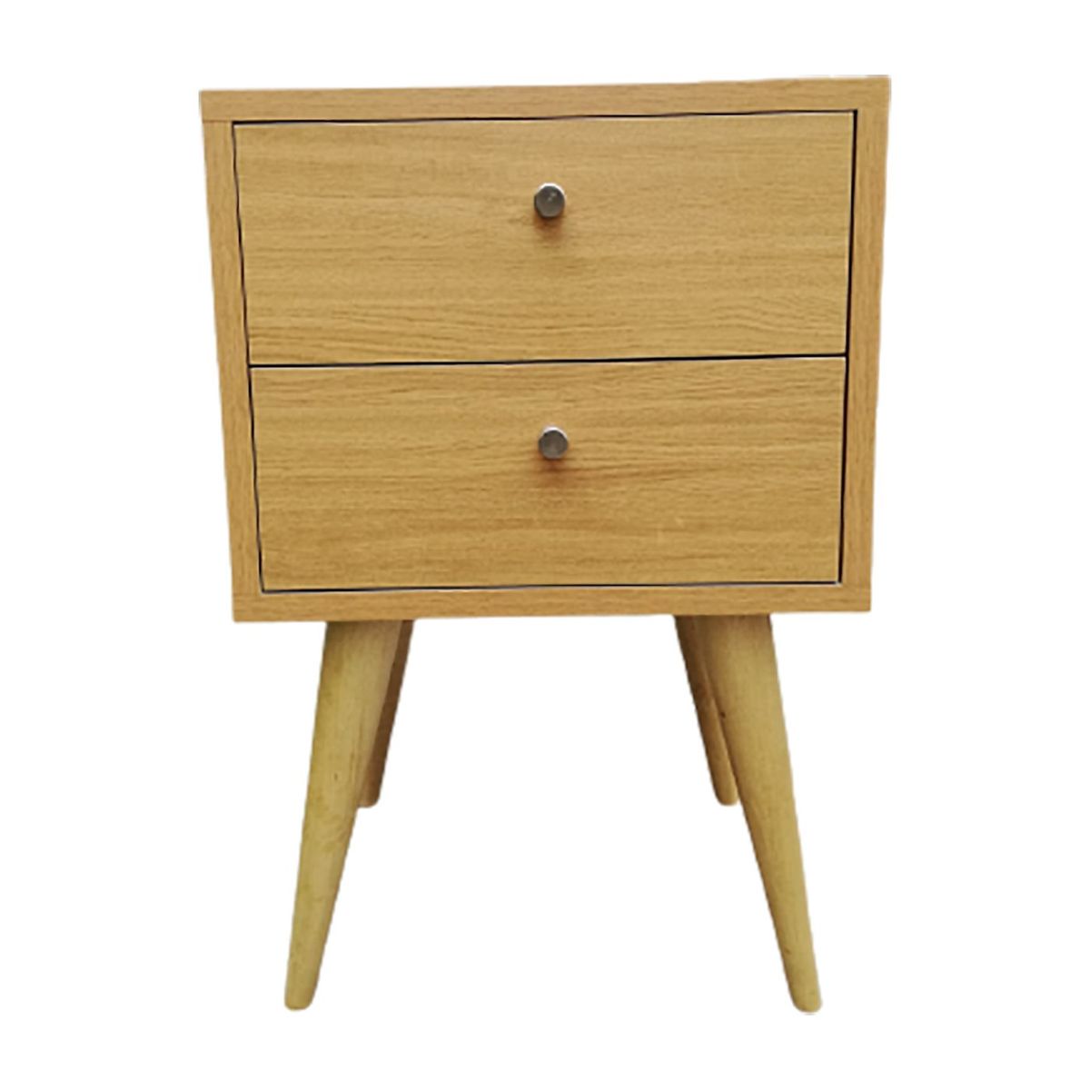 GENERICO - Velador Vintage Mesa de noche con 2 cajones en Marron