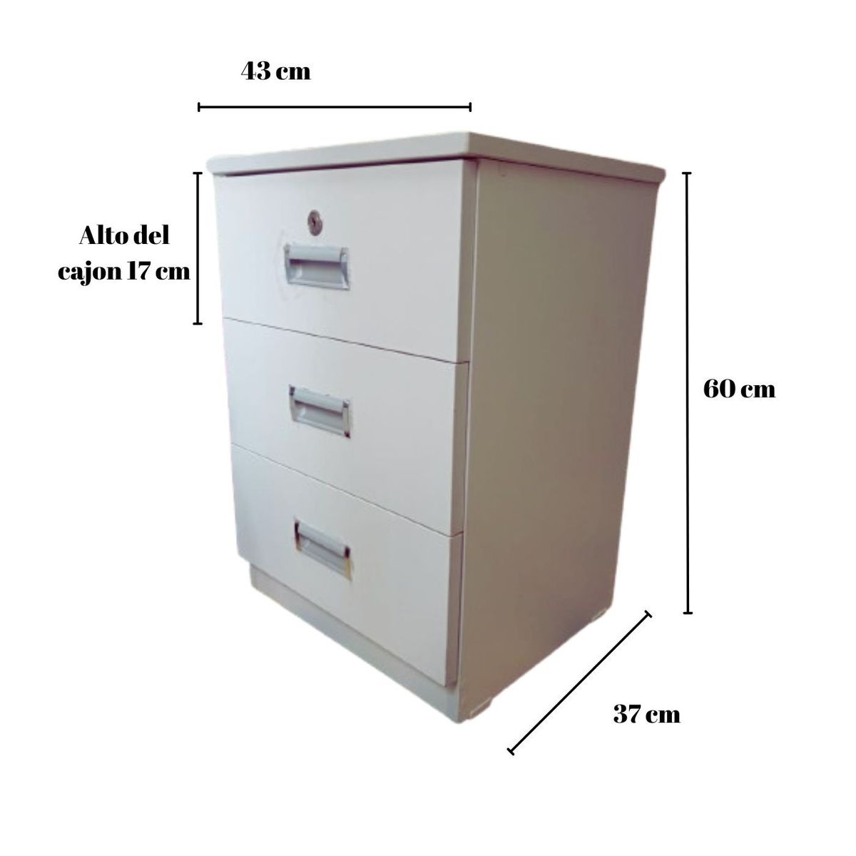 GENERICO - Mesa de noche Velador Mesa De Noche Patherson En Blanco.