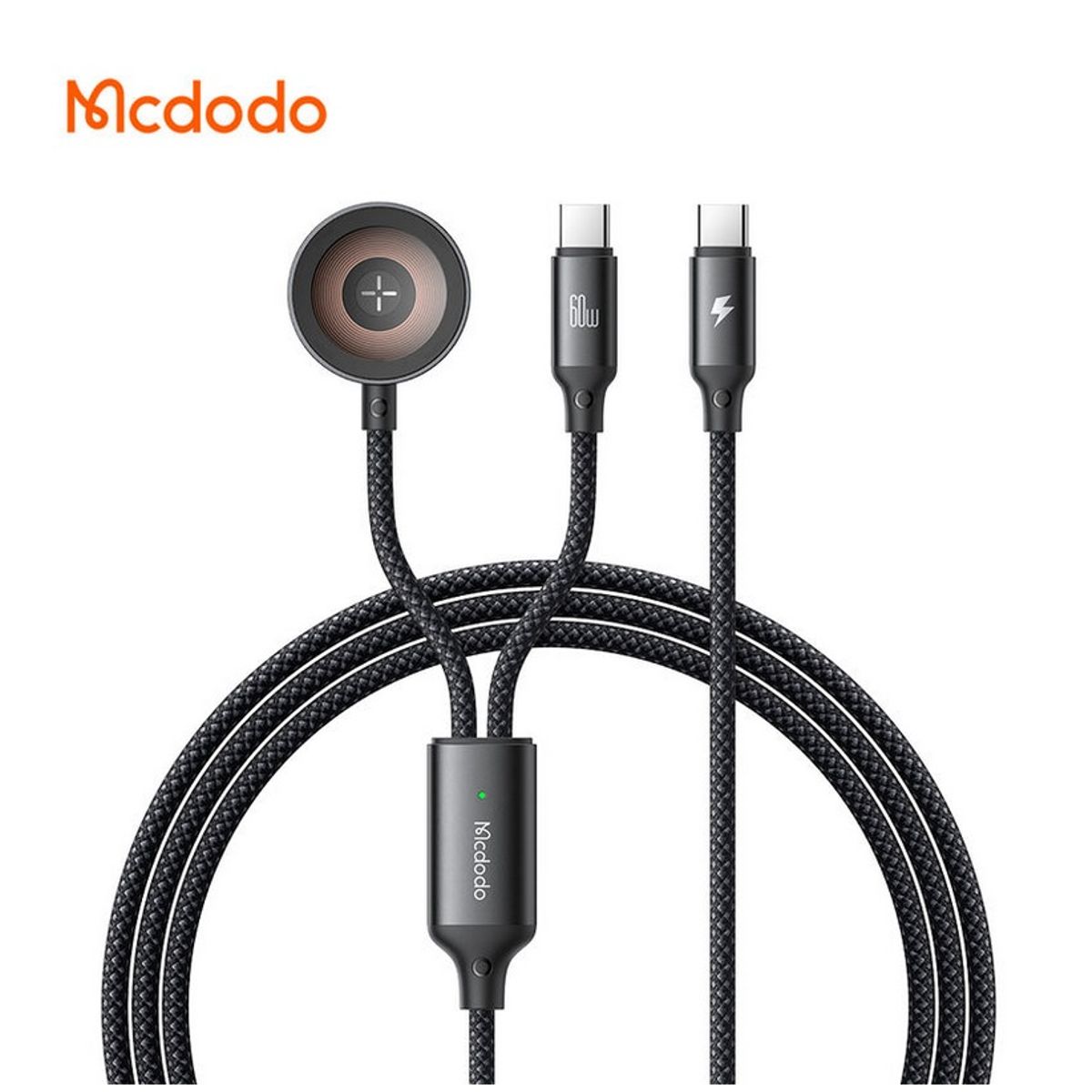 MCDODO - Cable tipo C 2en1- Para Macbook Iphone y Apple watch - 60W MCdodo