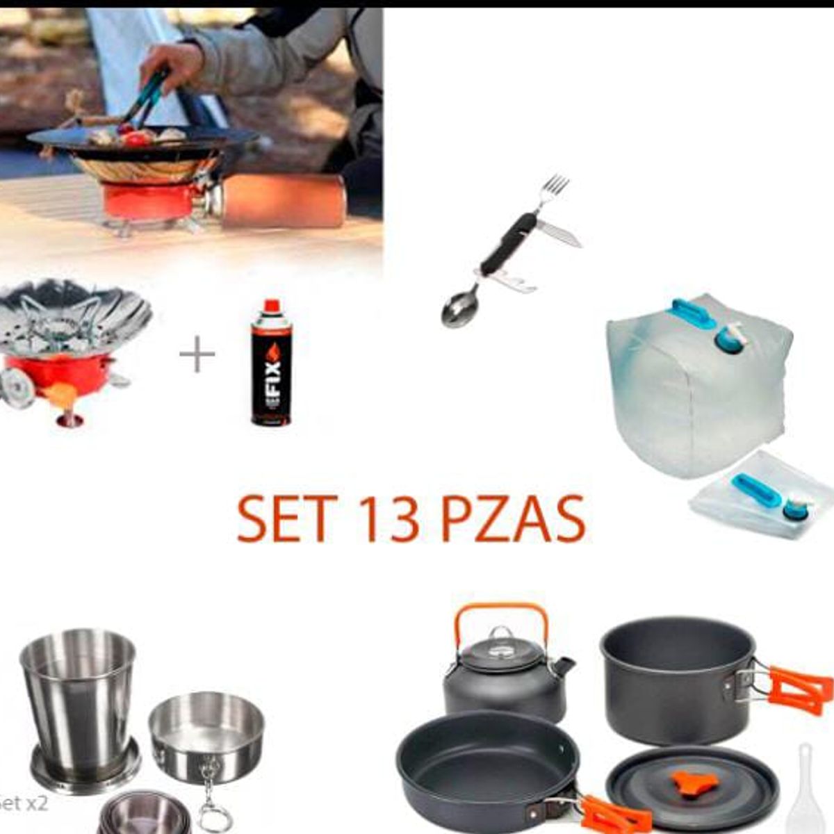 GENERICO - Pack campamento de 13 pzas