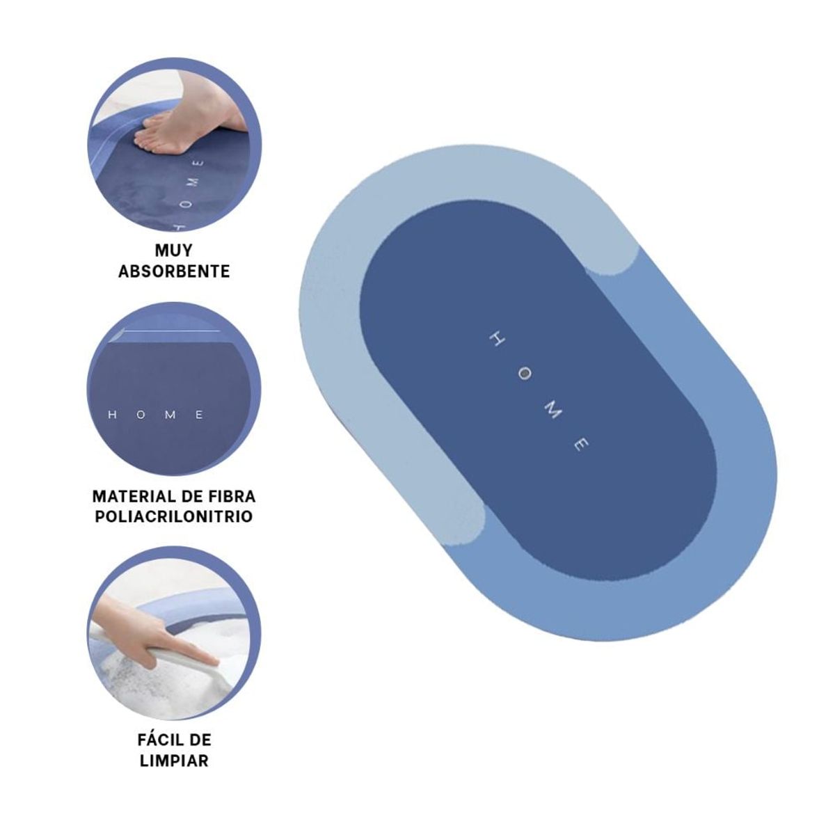 GENERICO - Alfombra Absorbente para Baño
