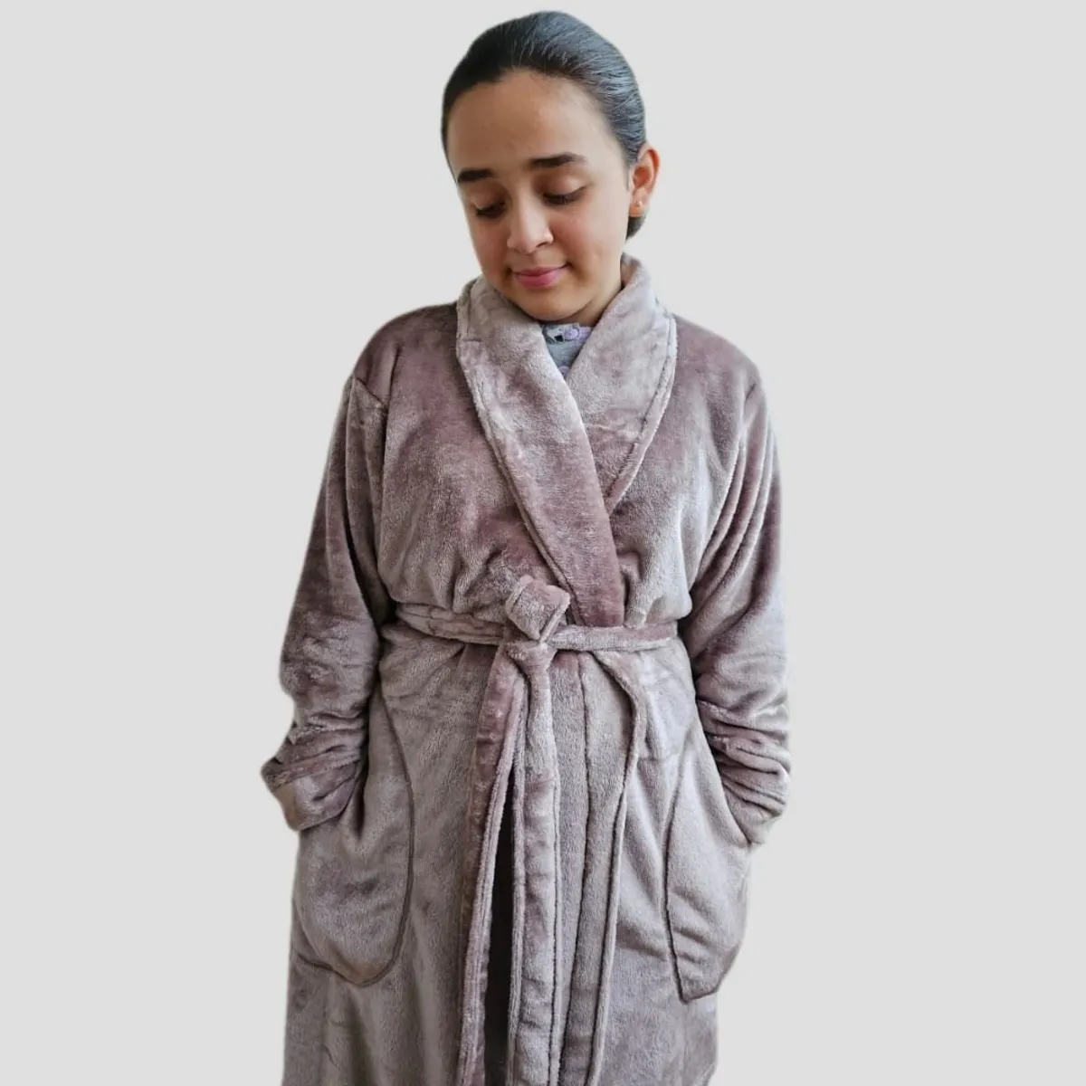 GENERICO - Salida de cama larga en felpa