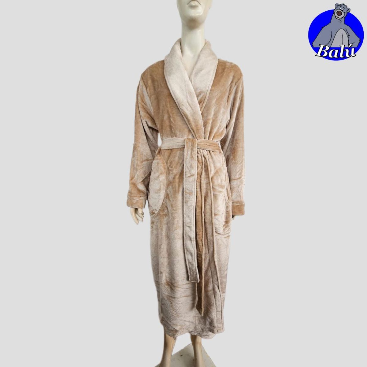 GENERICO - Salida de cama larga en felpa