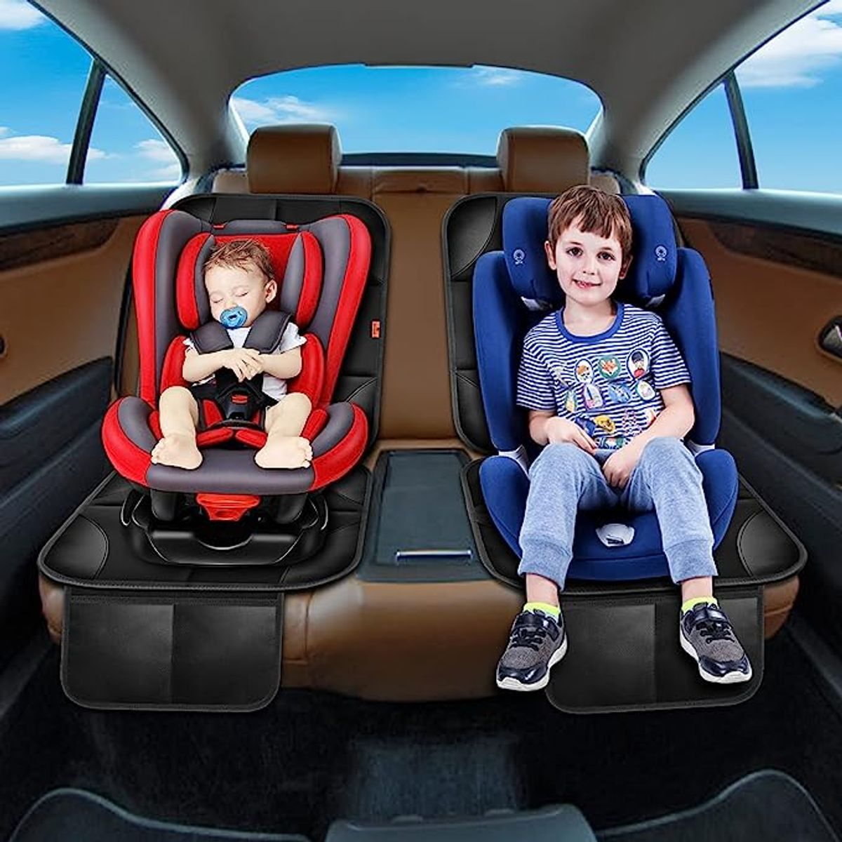 CARJOLLITY - 2 Respaldar,Funda protector impermeable de asiento para AUTO