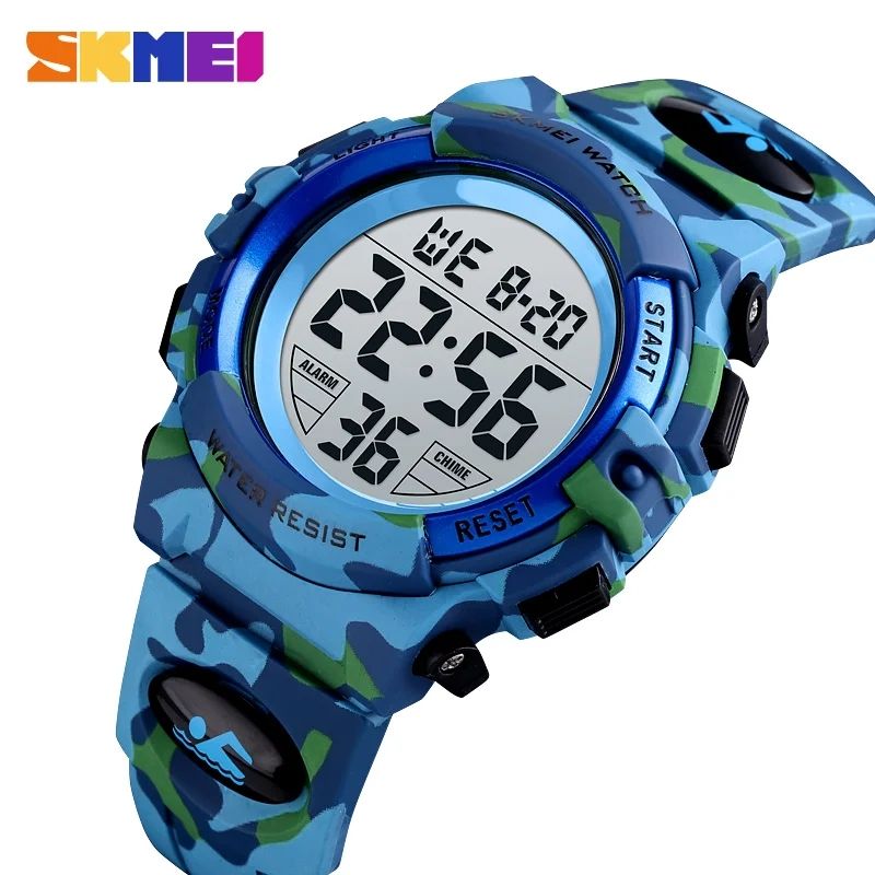 SKMEI - Reloj Skmei 1548 CELESTE Camuflado con luces