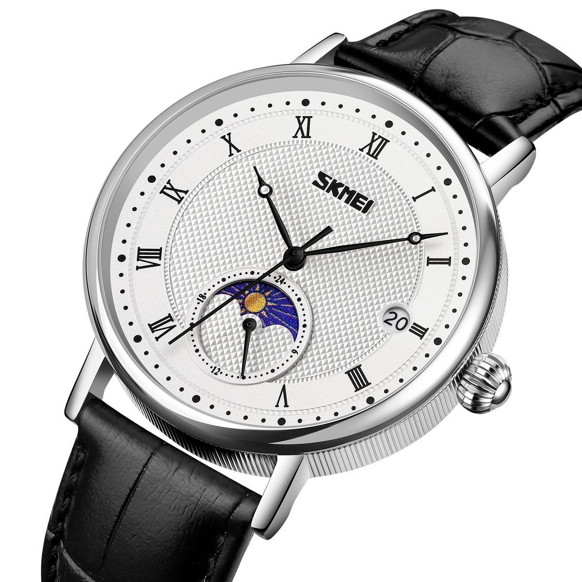 SKMEI - Reloj Skmei 9308 Correa negra de cuero