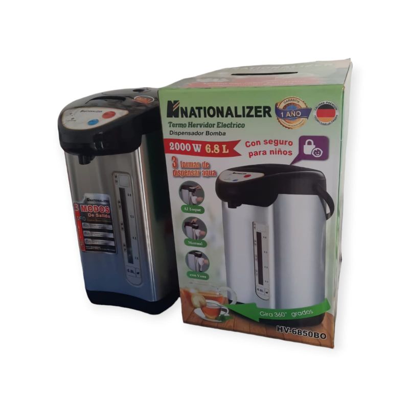 NATIONALIZER - TERMO HERVIDOR ELÉCTRICO CON DISPENSADOR NATIONALIZER DE 6.8 LITROS