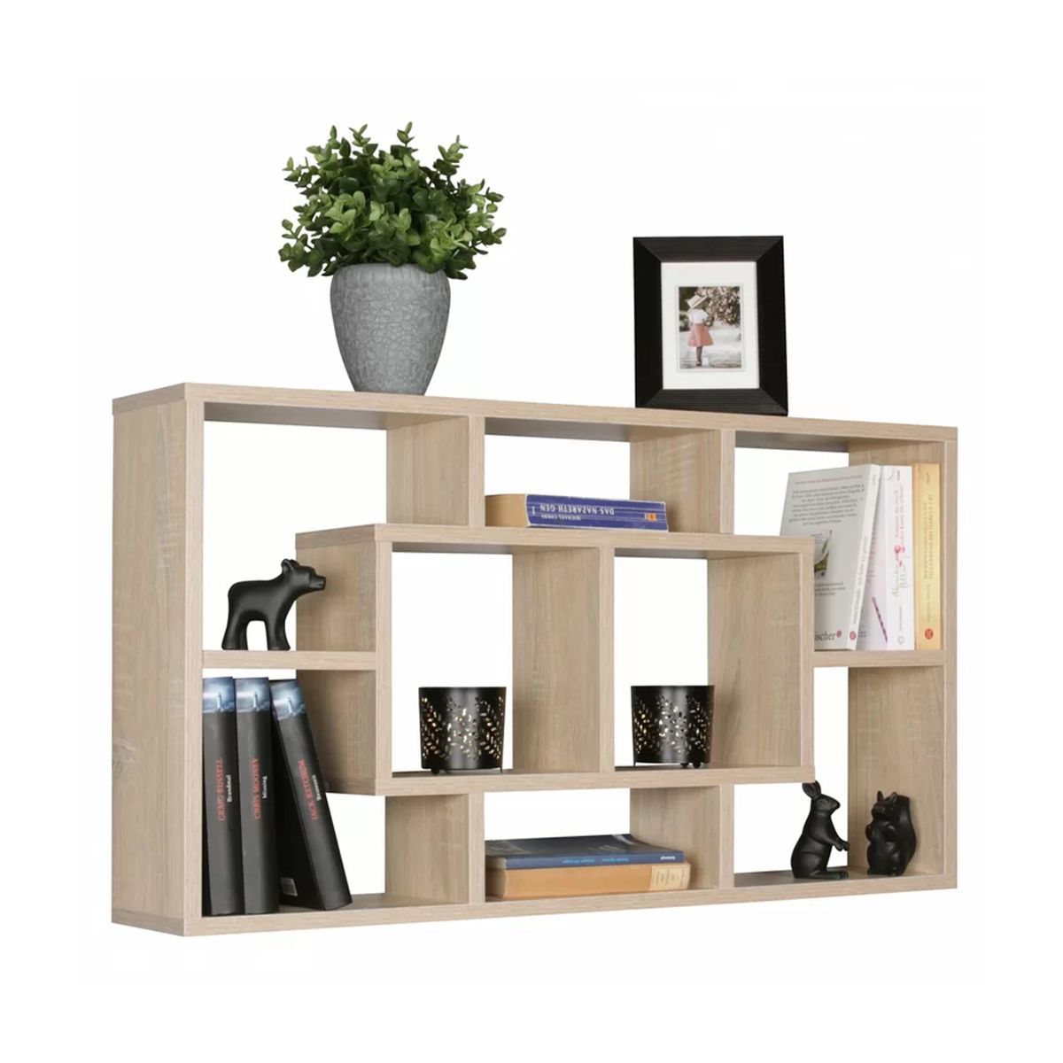 GENERICO - Repisa Flotante Melamina 4 Divisiones 90x60x20cm Duna