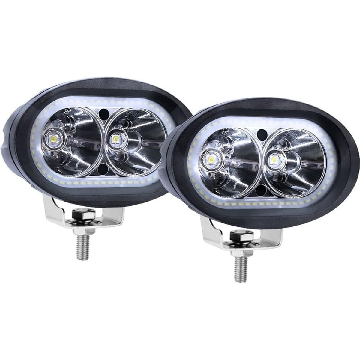GENERICO - Faro Led Walli Con Ojo De Angel Blanco Auto Moto Potente 1pc
