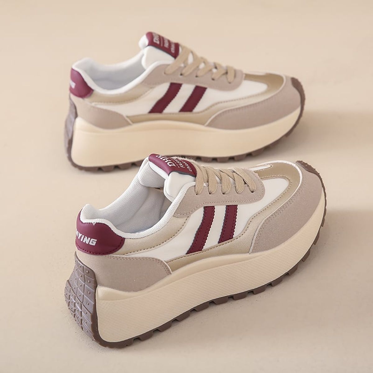 SHANDIAN - Zapatillas Plataforma Mujer Negro