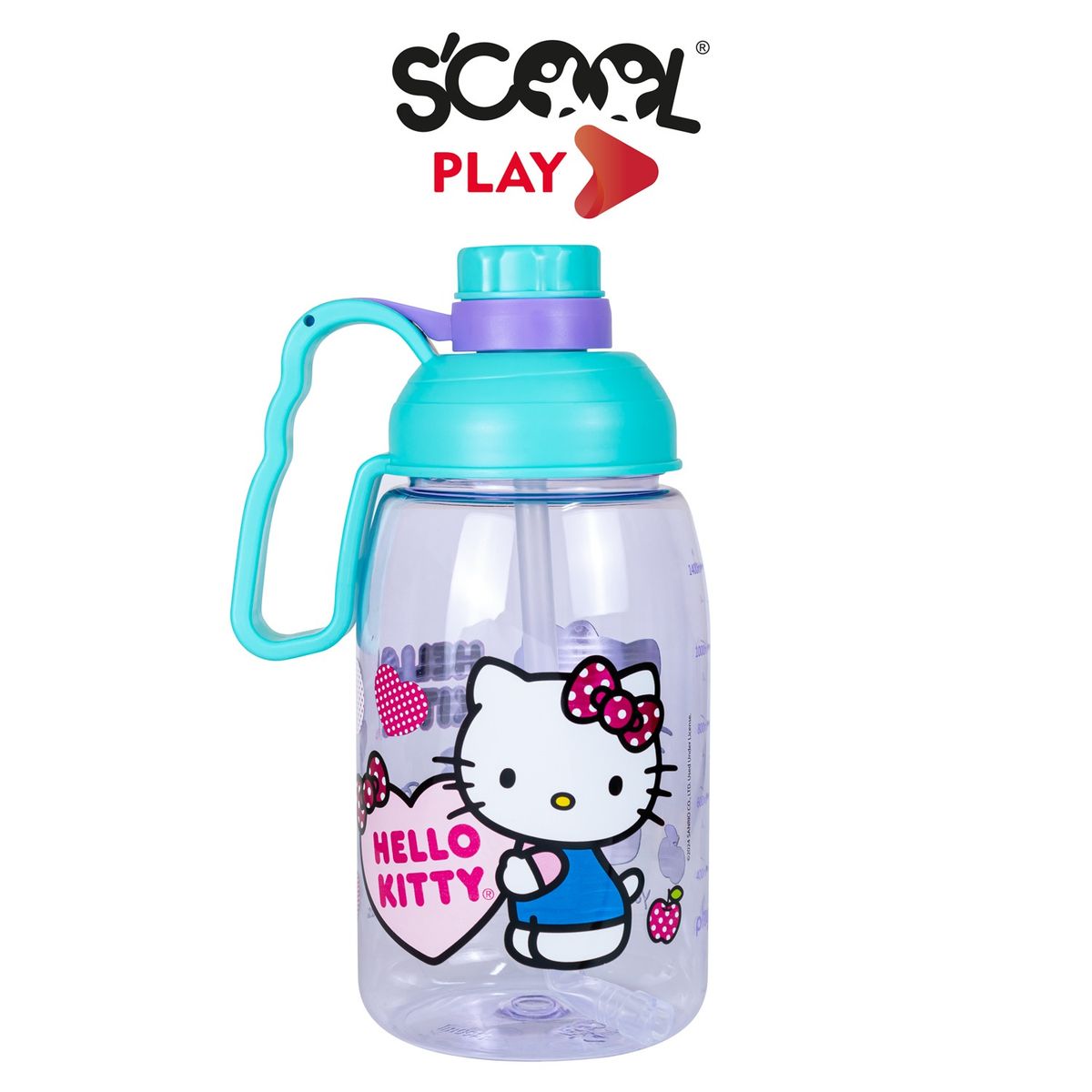 SCOOL - Botella Play Pc 14L con caña extraíble - Hello Kitty