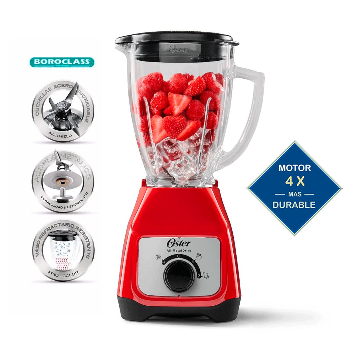 OSTER - Licuadora 15L Control de Perilla BLSTKAGRRD