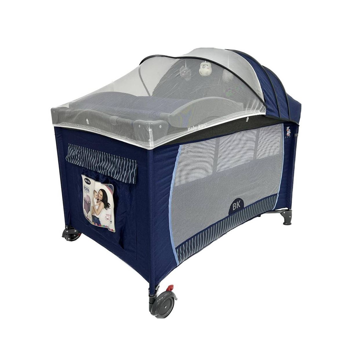 BABY KITS - Cuna Corral para Bebé Baby Kits Roma Azul