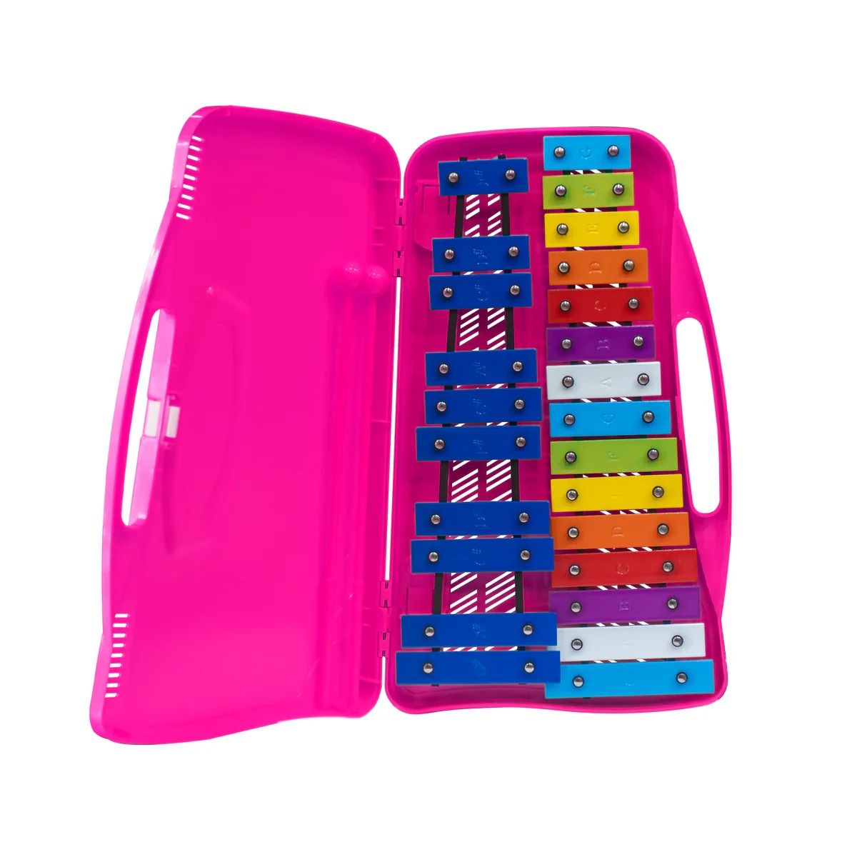 GENERICO - Xilófono Cromático de 25 Notas Color Rosa
