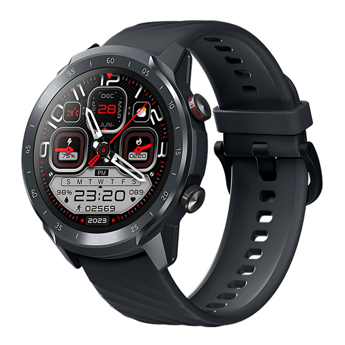 MIBRO - Smartwatch Mibro A2 Negro, Pantalla HD,10 Días Uso, 70 Modos Deportivo