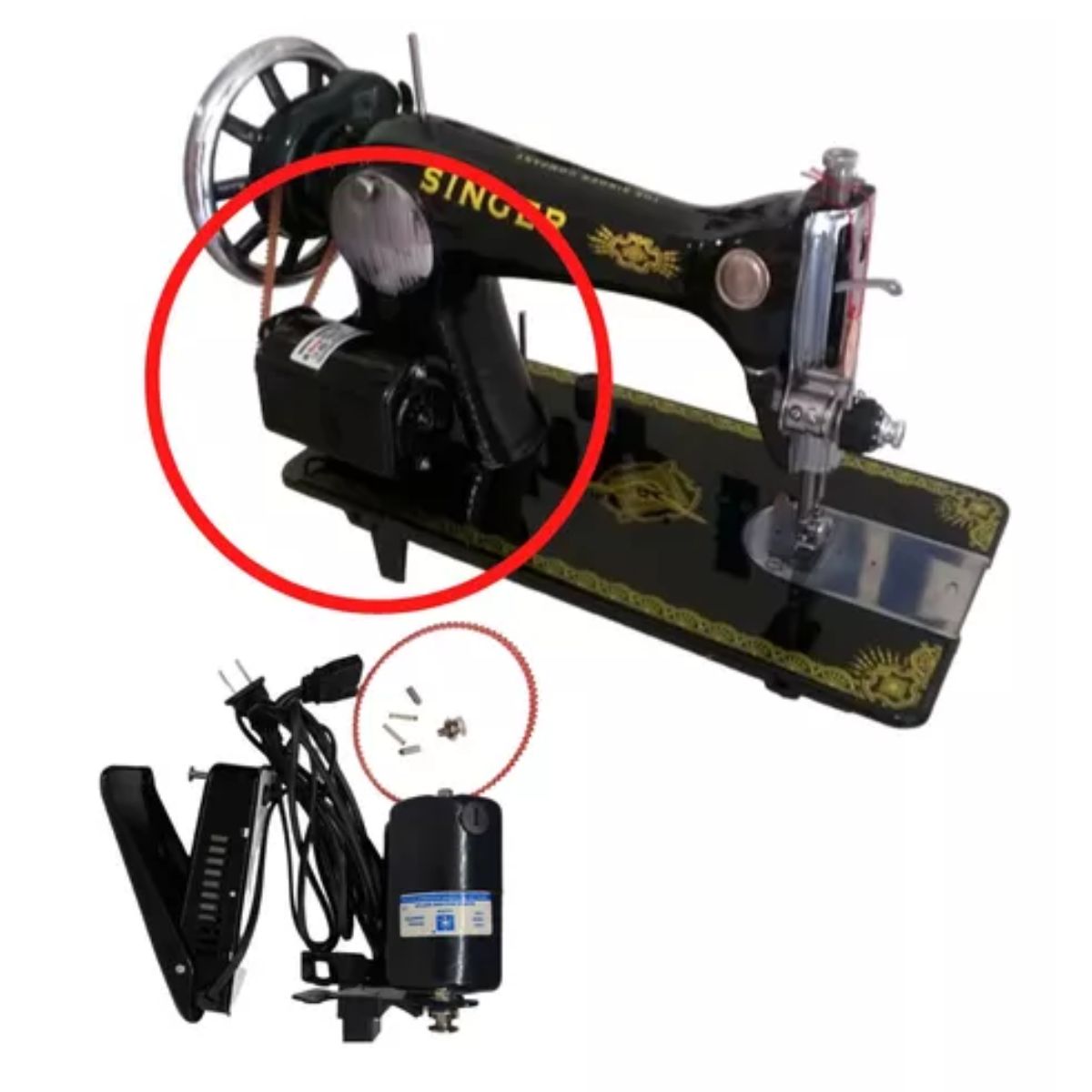 GENERICO - Motor Para Máquina De Coser Casera Familiar - Kit Completo