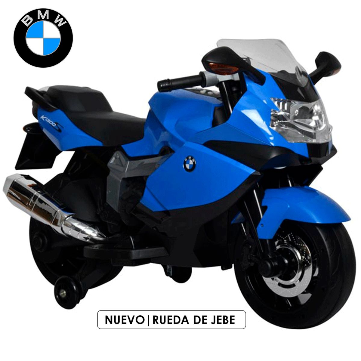 GETHEX - Moto BMW 12V K1300S Licenciado Rueda de Jebe Azul