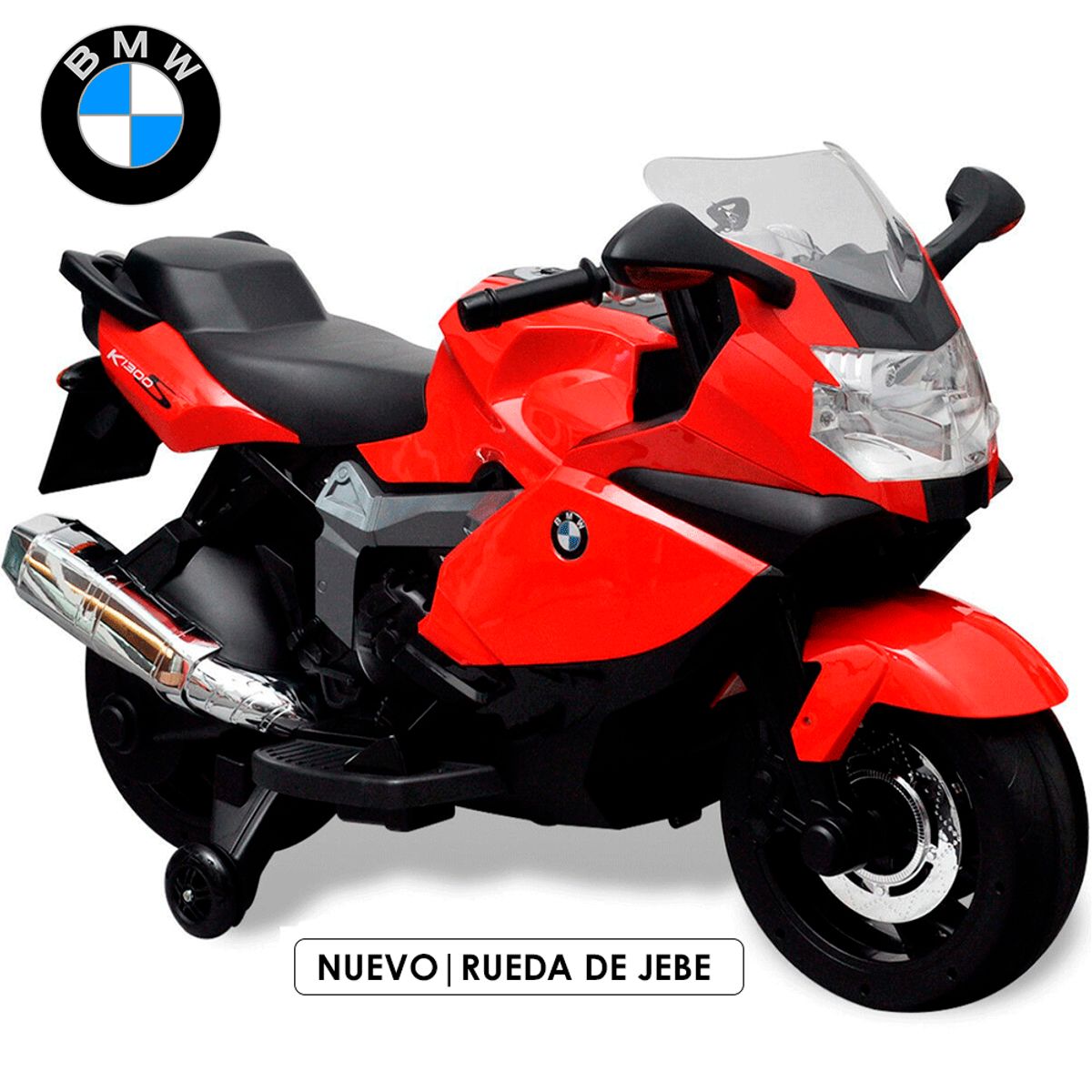 BMW - Moto BMW 12V K1300S Licenciado Rueda de Jebe Rojo