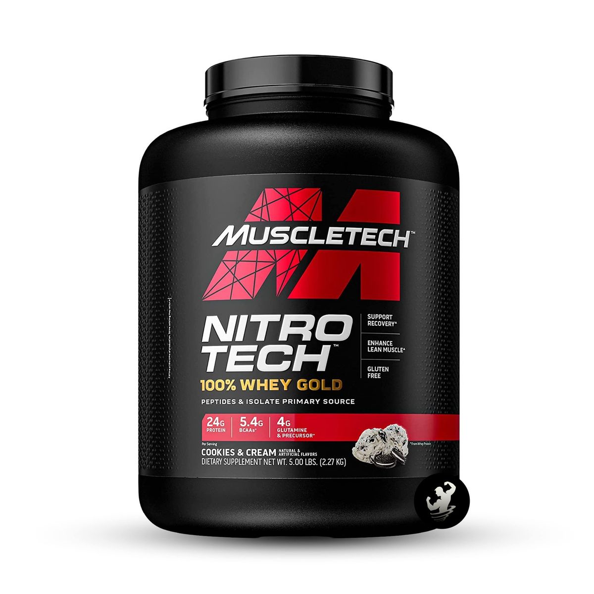 MUSCLETECH - Proteína Nitrotech Whey Gold 5 Lb - Cookies & Cream