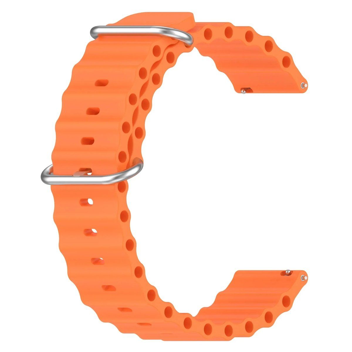 GENERICO - Correa Silicona Ocean para XIAOMI WATCH S3 - Naranja