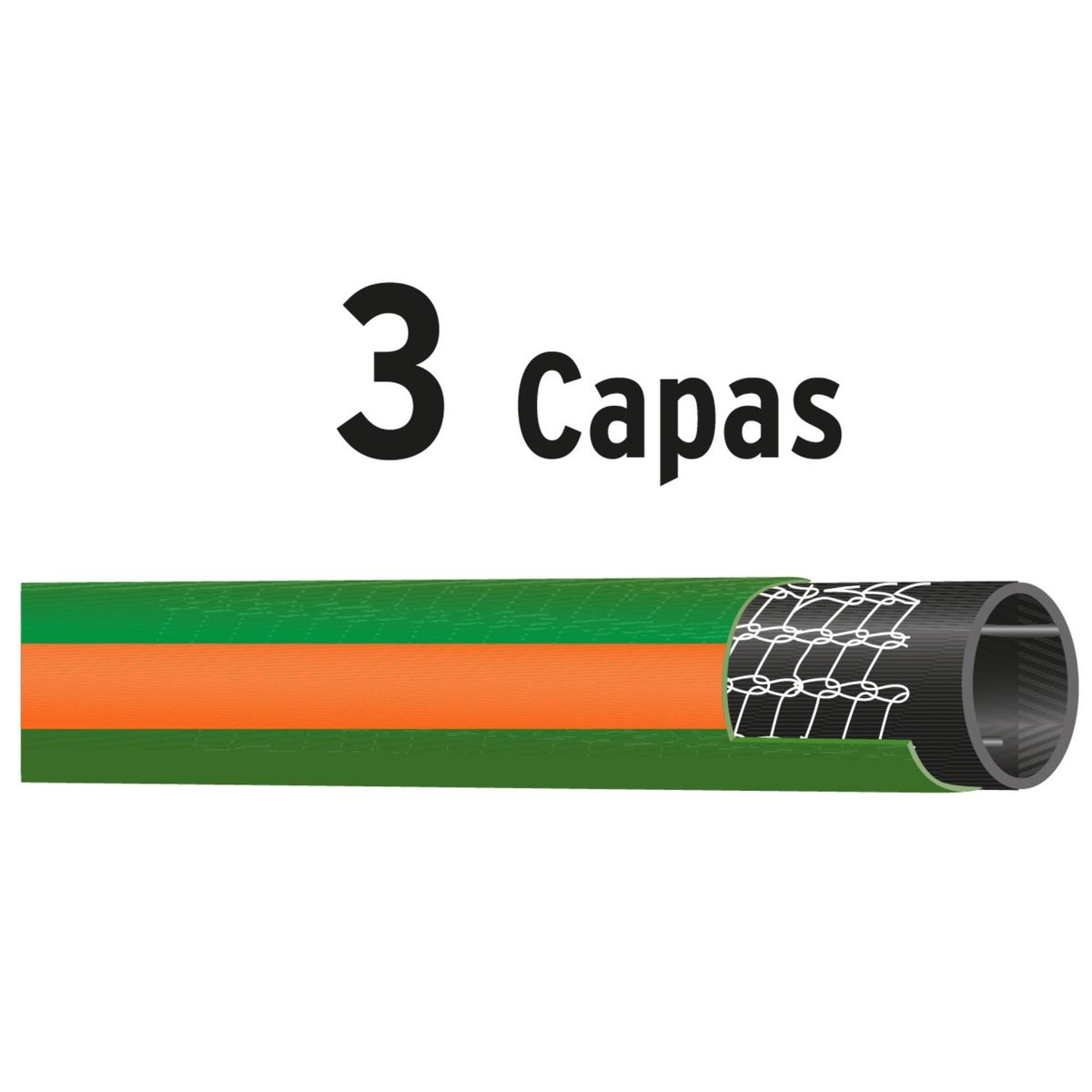 TRUPER - MANGUERA DE RIEGO RESIDENCIAL 5/8 3 CAPAS 100 METROS TRUPER