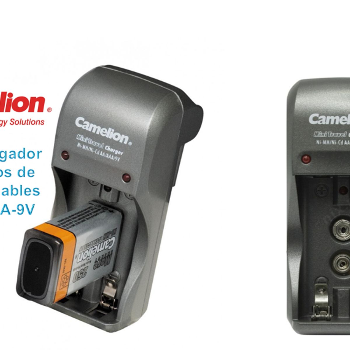 CAMELION - Cargador para 2xAA -2xAAA y 9v +2 Pilas Recargables de AA1500mah