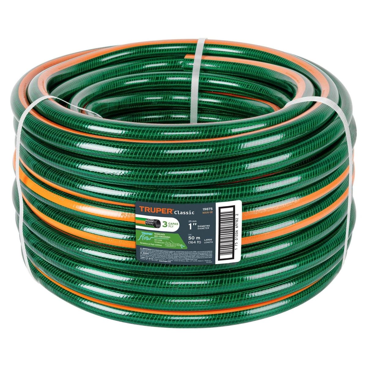 TRUPER - MANGUERA DE RIEGO 1" PULGADA 3 CAPAS 50 METROS TRUPER