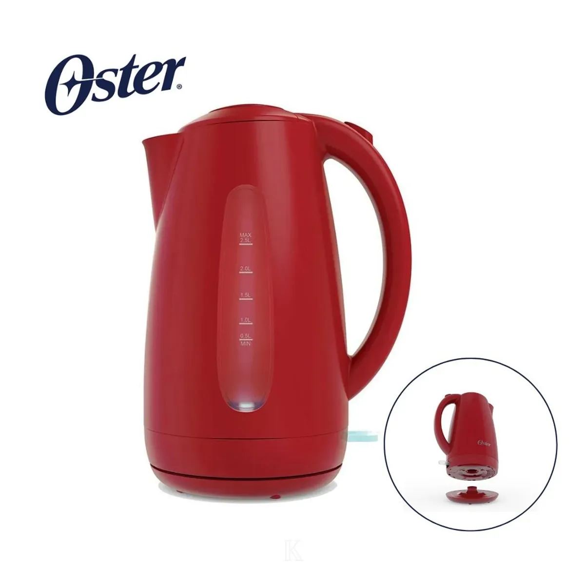 OSTER - Hervidor Eléctrico Oster® de 2.5 Lts Rojo