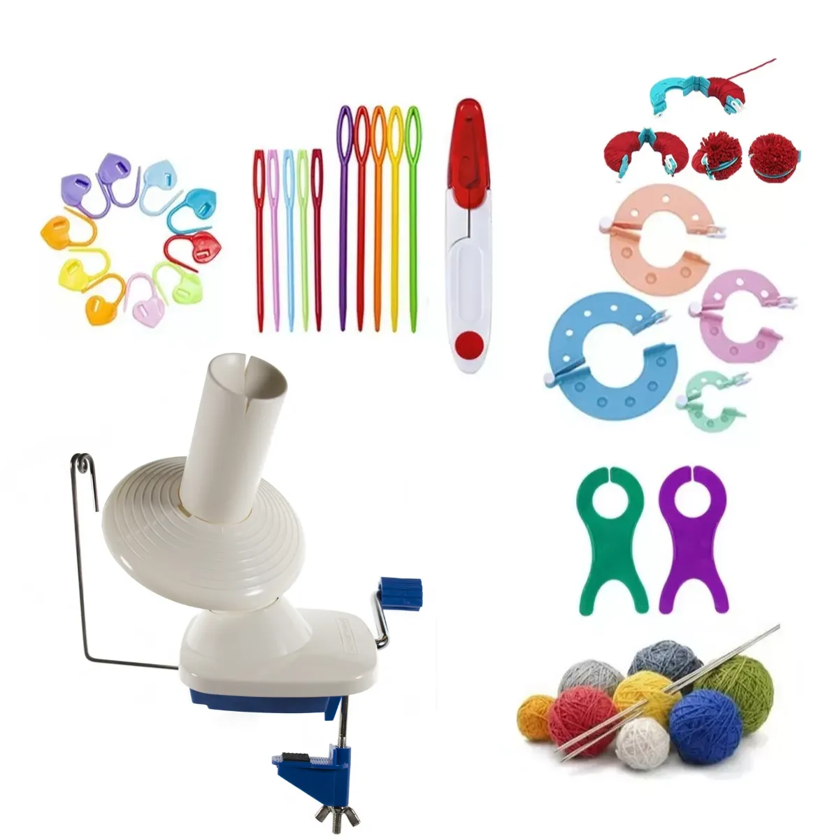 GENERICO - Ovilladora De Lana Manual Ovillador Costura Y Bordado