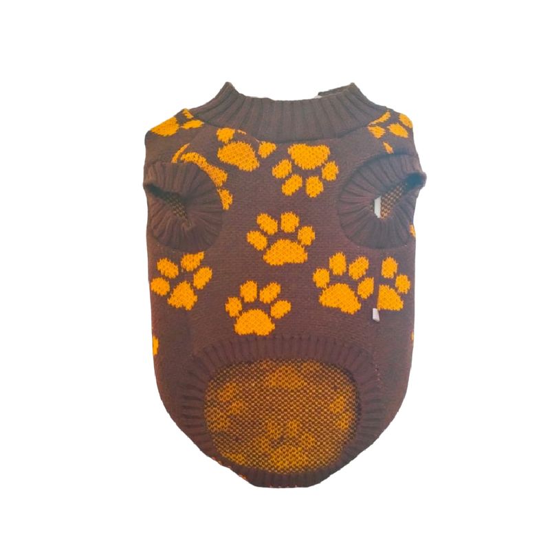 GENERICO - Chompa lana hipoalergénica perros y gatos talla 4 marrón