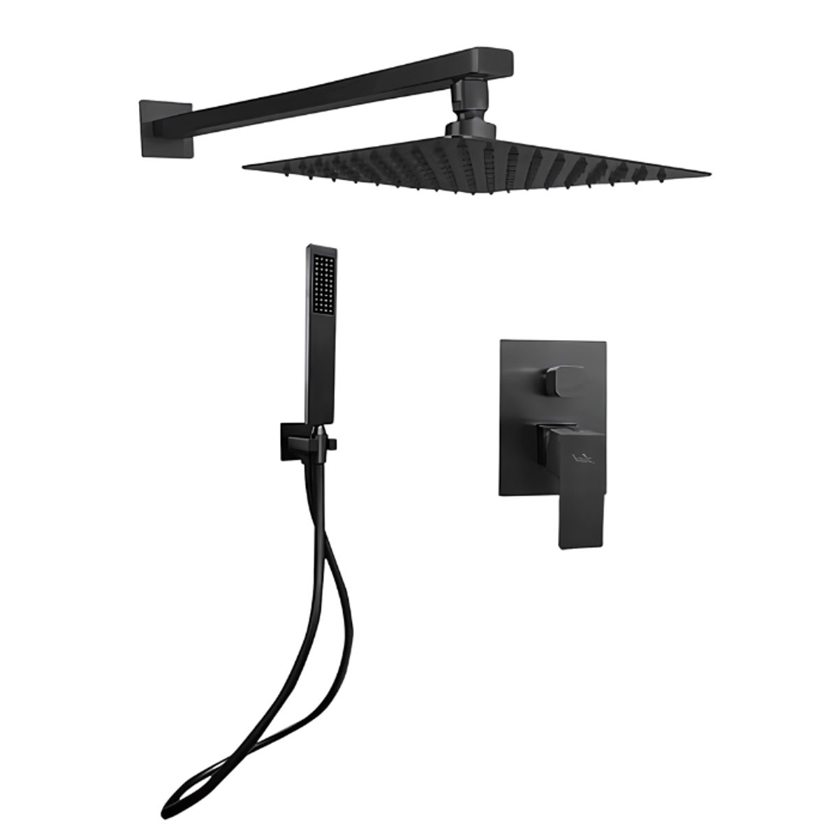 XM - MEZCLADORA DE DUCHA Y TELEFONO CUADRADO NEGRO MT304-010D101