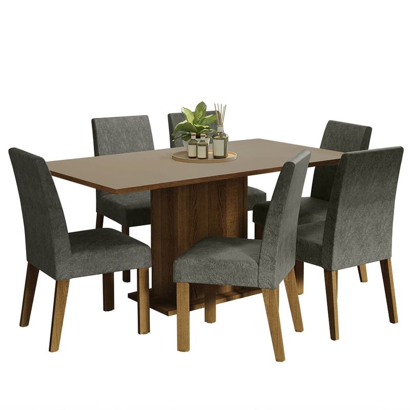 MADESA - Juego de Comedor Renata con 6 Sillas
