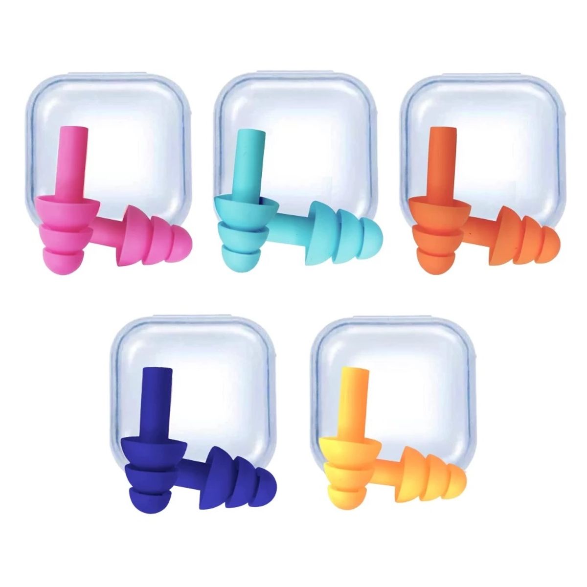 OEM - Tapon de oidos Pack 4 unid - Anti Ruidos Duerme Mejor - De silicona