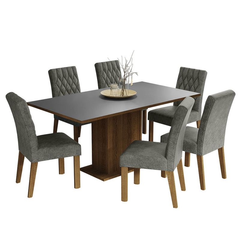 MADESA - Juego de Comedor Hanna con 6 Sillas