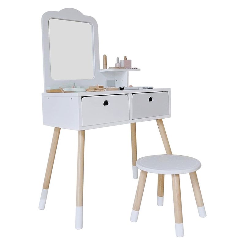 DIBA MUEBLES - Mueble Tocador Moderno Infantil con Asiento Galilea - DIBA Muebles