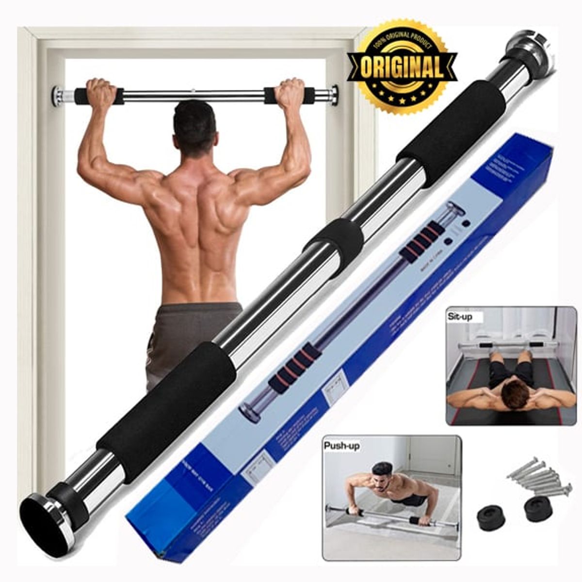 HOLGU - Barra Torsión Resorte Hand Grip + barra marco para puerta