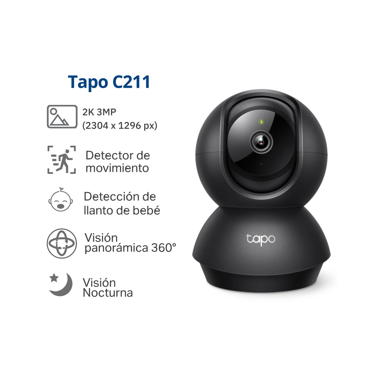 TP LINK - Cámara de seguridad 2K Tapo C211+ Tapo C510W + Micro SD 128 gb - Tp-Link