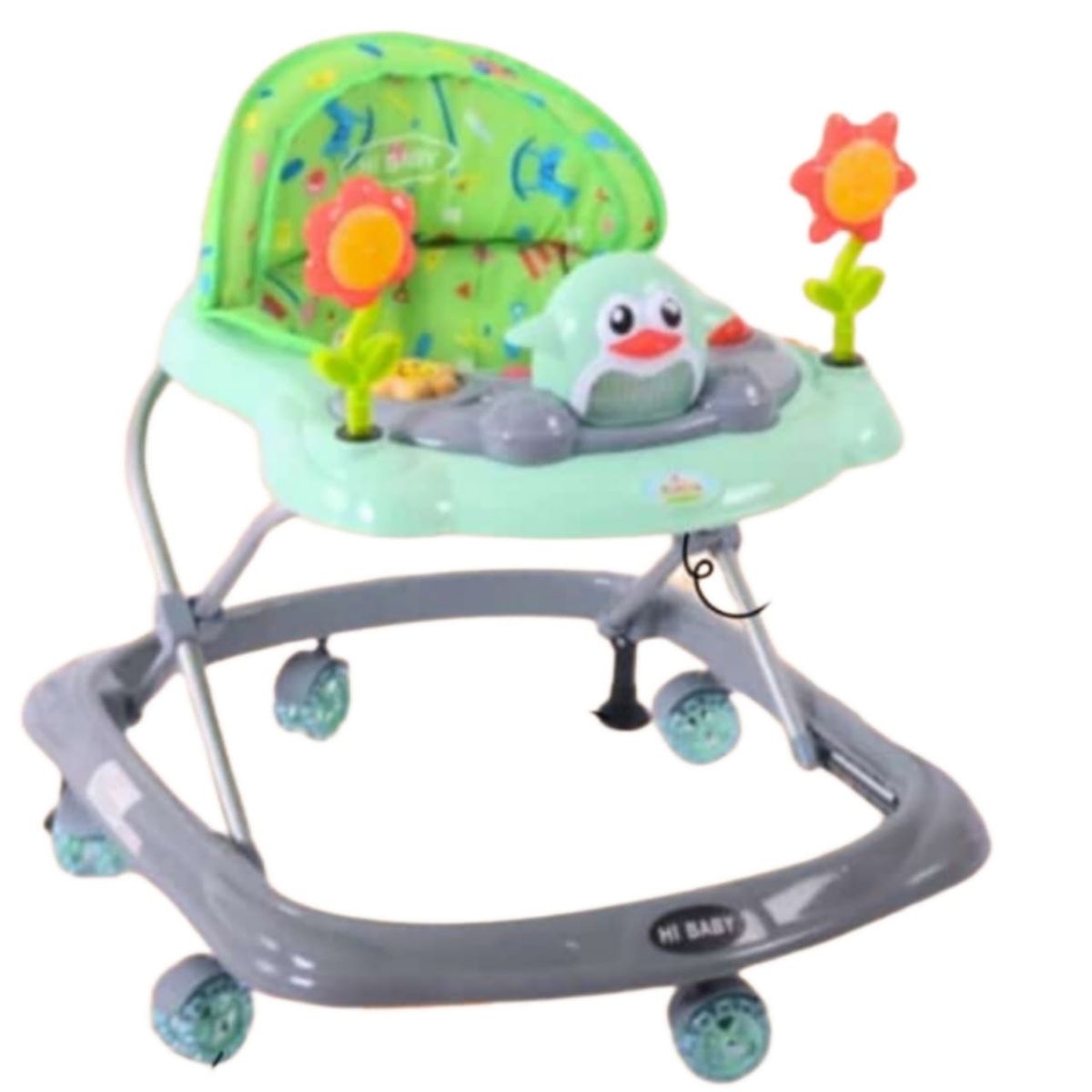 BABY HAPPY - Andador Para Bebé Musical Pingüino VERDE