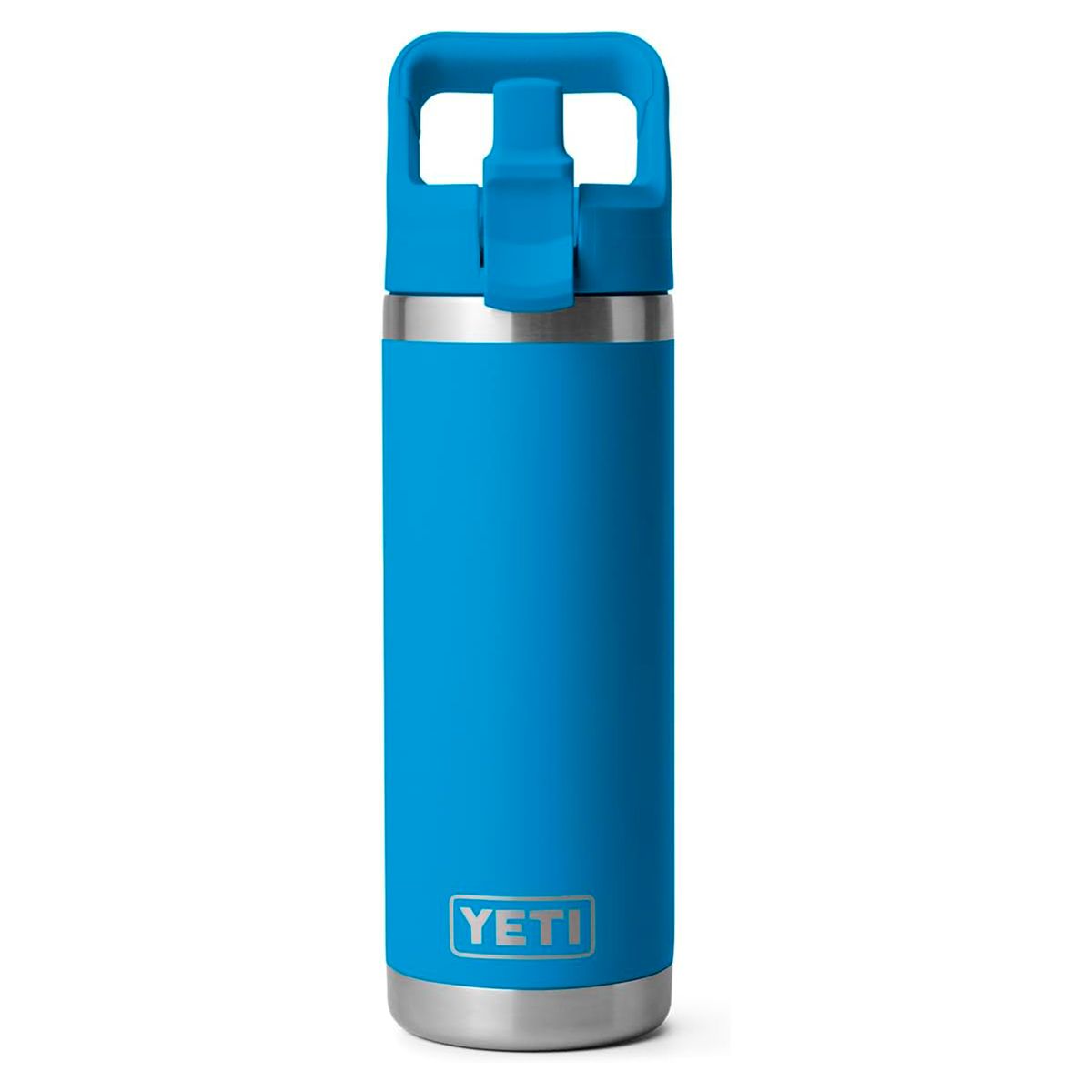 YETI - Botella de 18 oz (532 ml) / Tapa pico con sorbete color Big wave blue