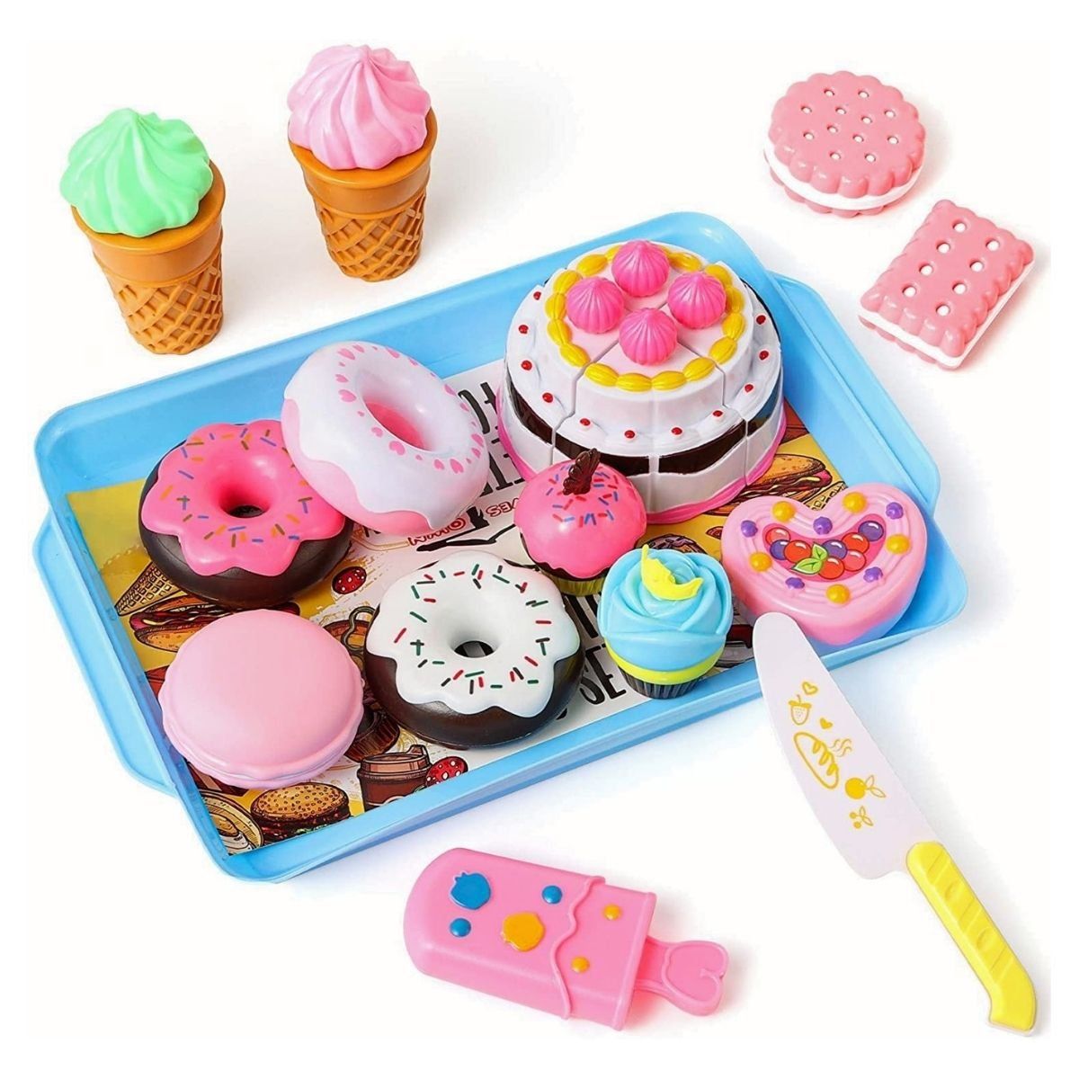 GENERICO - JUGUETE DE ALIMENTOS DULCES Y POSTRES PARA NIÑOS DIDACTICO