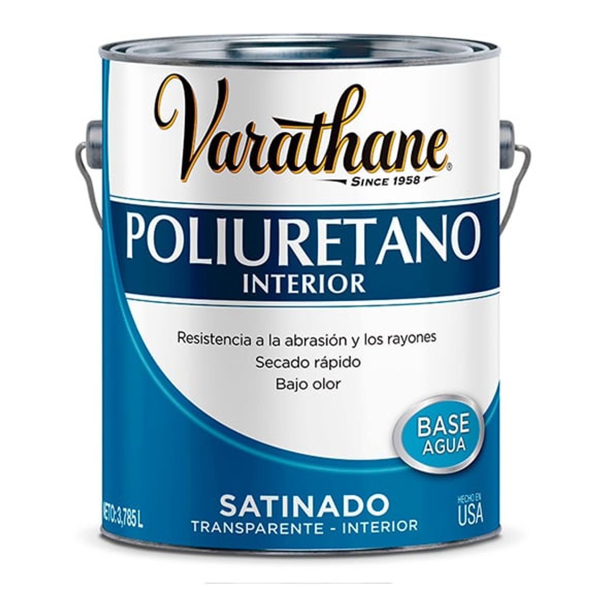 RUST OLEUM - VARATHANE POLIURETANO INTERIOR SATINADO BASE AGUA 1 GALÓN