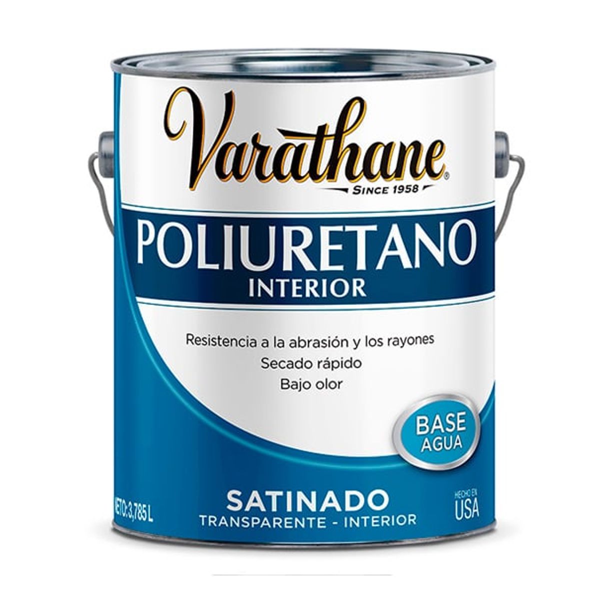 RUST OLEUM - VARATHANE POLIURETANO INTERIOR SATINADO BASE AGUA 1 GALÓN