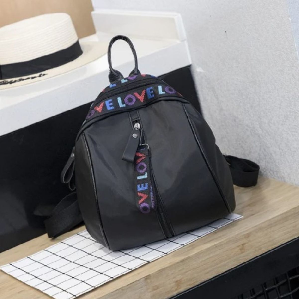 GENERICO - Mochila Love Kawai Impermeable Con Llavero