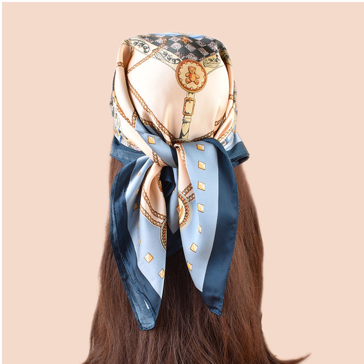 KAST PE - Pañoleta Bandana Pañuelo cuello cabeza Dhalia de 70x70cm