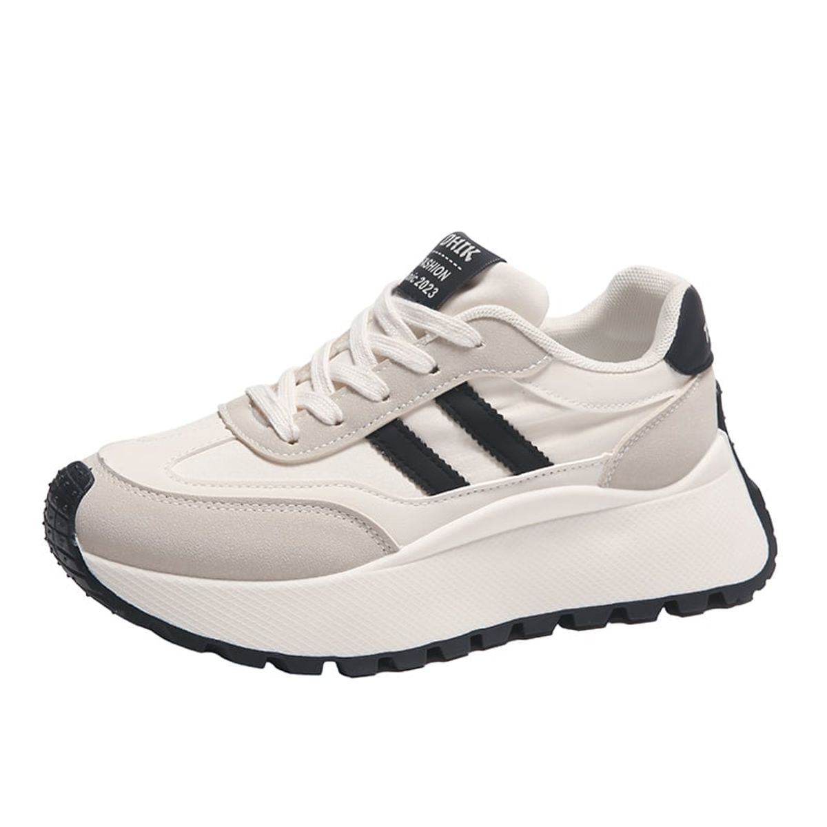 SHANDIAN - Zapatillas Plataforma Mujer Negro