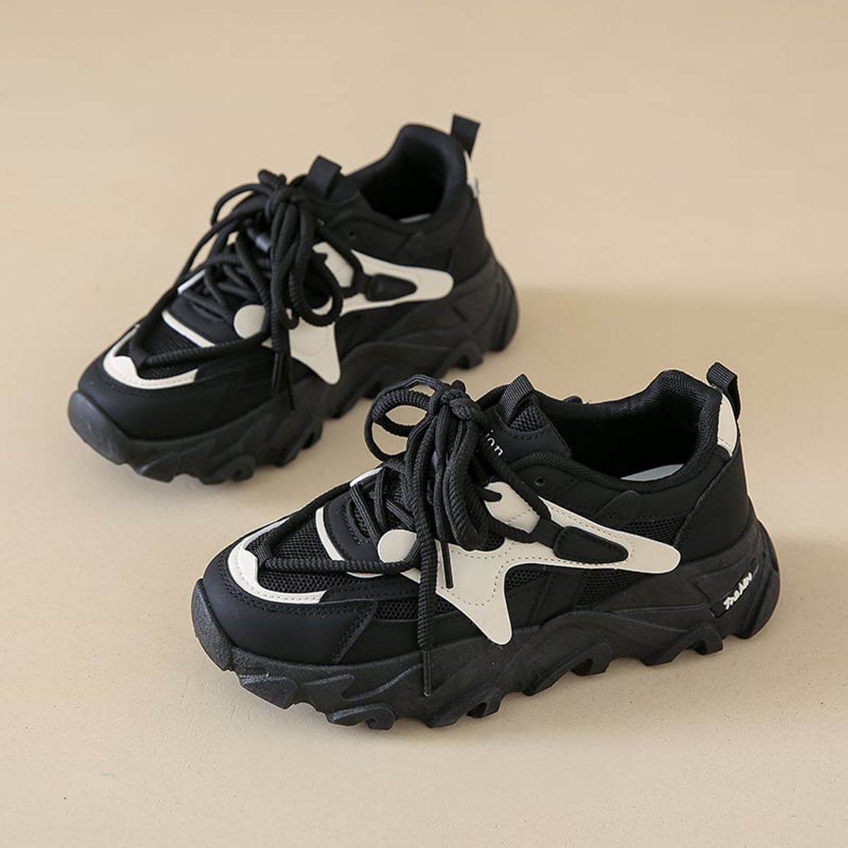 SHANDIAN - Zapatillas Plataforma Mujer Negro