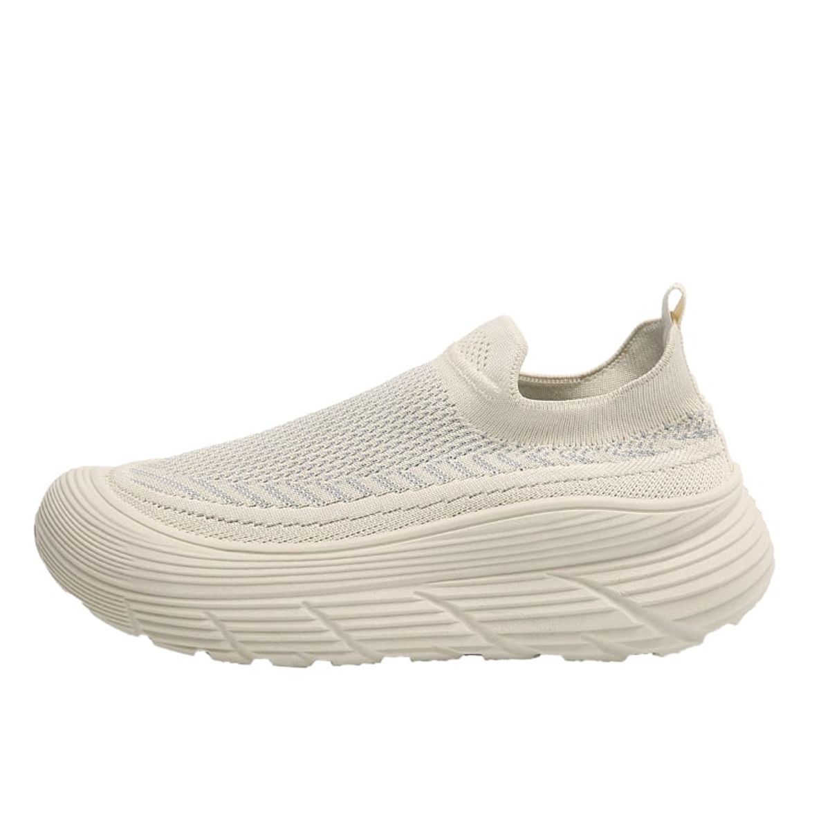 SHANDIAN - Zapatillas Plataforma Mujer Beige